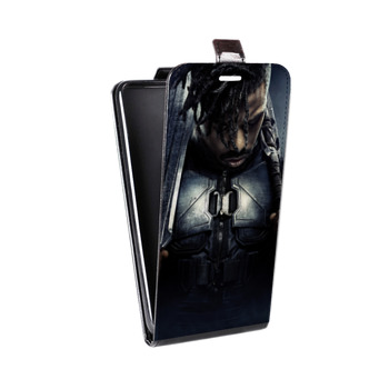 Дизайнерский вертикальный чехол-книжка для Sony Xperia Z3 Черная Пантера  (на заказ)