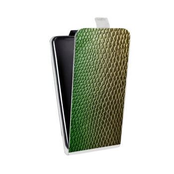 Дизайнерский вертикальный чехол-книжка для Samsung Galaxy S8 Plus Кожа змей (на заказ)