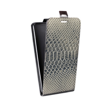 Дизайнерский вертикальный чехол-книжка для OnePlus 6T Кожа змей (на заказ)