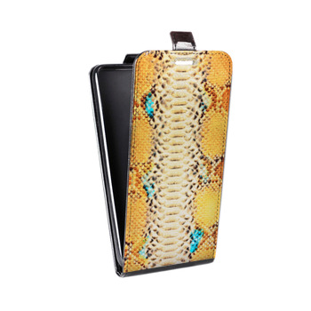 Дизайнерский вертикальный чехол-книжка для LG K7 Кожа змей (на заказ)