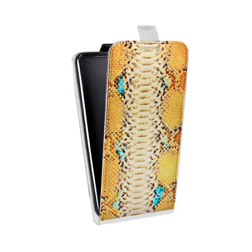 Дизайнерский вертикальный чехол-книжка для LG K10 Кожа змей