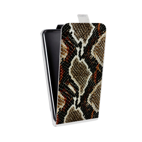 Дизайнерский вертикальный чехол-книжка для LG G7 Fit Кожа змей