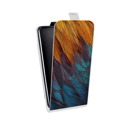 Дизайнерский вертикальный чехол-книжка для LG G7 Fit Перья