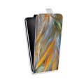 Дизайнерский вертикальный чехол-книжка для LG G7 Fit Перья