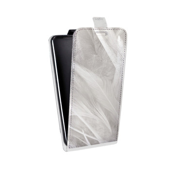 Дизайнерский вертикальный чехол-книжка для Iphone 7 Plus / 8 Plus Перья (на заказ)