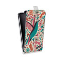 Дизайнерский вертикальный чехол-книжка для HTC Desire 601 Цветы и птицы