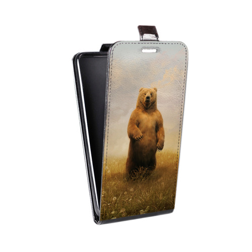 Дизайнерский вертикальный чехол-книжка для LG L80 Медведи