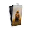 Дизайнерский вертикальный чехол-книжка для LG G4 Stylus Медведи