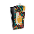 Дизайнерский вертикальный чехол-книжка для HTC Desire 601 Цветы и птицы