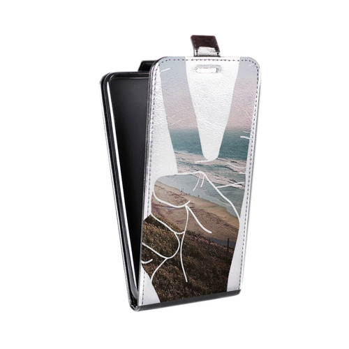 Дизайнерский вертикальный чехол-книжка для Samsung Galaxy Core Hawaii