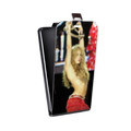 Дизайнерский вертикальный чехол-книжка для Alcatel 3C Shakira
