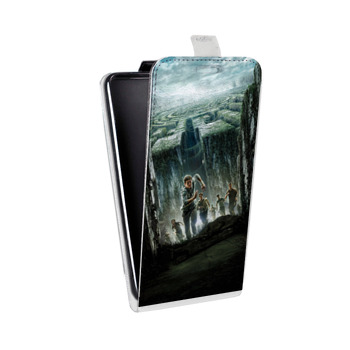 Дизайнерский вертикальный чехол-книжка для Iphone 5s Бегущий в лабиринте (на заказ)
