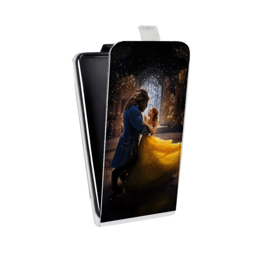 Дизайнерский вертикальный чехол-книжка для HTC Desire 601 Красавица и чудовище