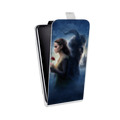 Дизайнерский вертикальный чехол-книжка для HTC Desire 601 Красавица и чудовище