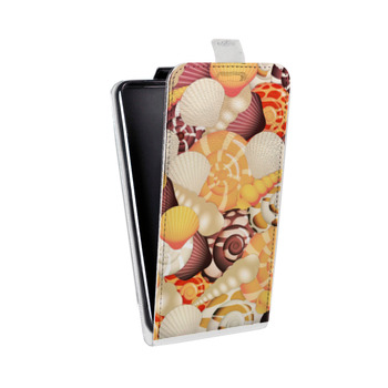 Дизайнерский вертикальный чехол-книжка для Sony Xperia Z3 Ракушки узоры (на заказ)