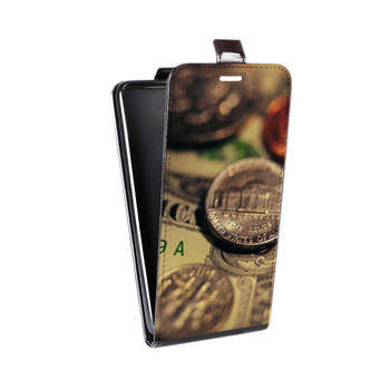 Дизайнерский вертикальный чехол-книжка для Huawei Honor View 10 Текстуры денег (на заказ)