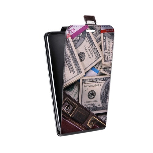 Дизайнерский вертикальный чехол-книжка для Huawei Nova 3i Текстуры денег