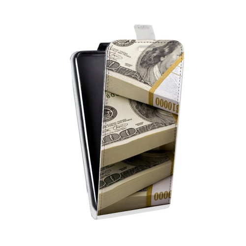 Дизайнерский вертикальный чехол-книжка для Alcatel 3 Текстуры денег