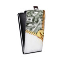 Дизайнерский вертикальный чехол-книжка для HTC Desire 200 Текстуры денег