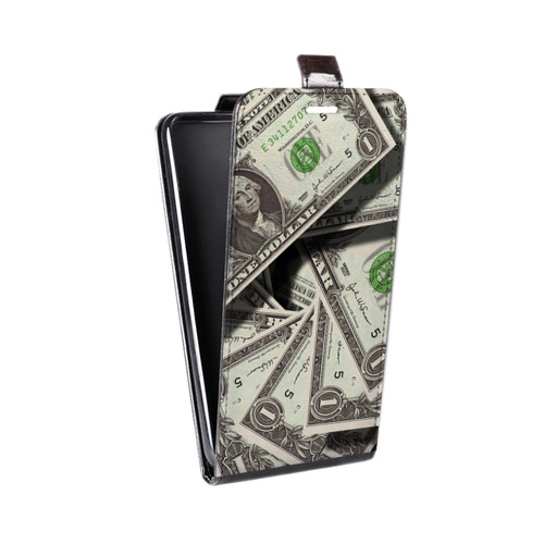 Дизайнерский вертикальный чехол-книжка для Meizu MX5 Текстуры денег
