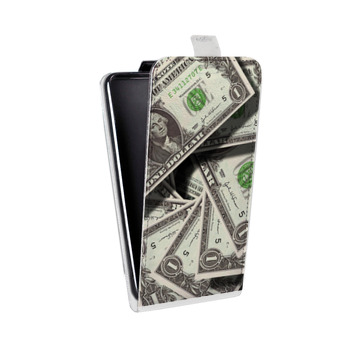 Дизайнерский вертикальный чехол-книжка для Huawei P10 Текстуры денег (на заказ)