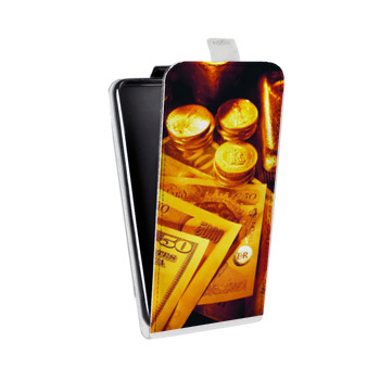 Дизайнерский вертикальный чехол-книжка для HTC One Mini Текстуры денег (на заказ)
