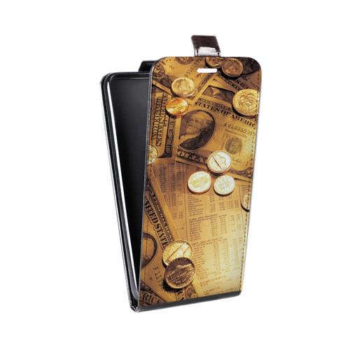 Дизайнерский вертикальный чехол-книжка для Sony Xperia XZ Текстуры денег