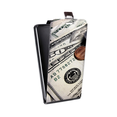 Дизайнерский вертикальный чехол-книжка для ASUS ZenFone 5 Lite Текстуры денег