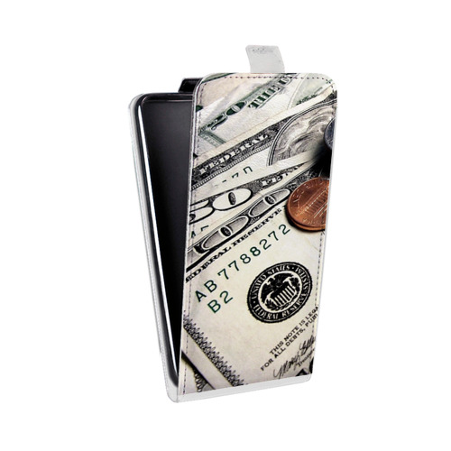 Дизайнерский вертикальный чехол-книжка для Alcatel One Touch Idol Ultra Текстуры денег