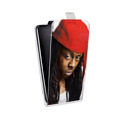 Дизайнерский вертикальный чехол-книжка для LG Q6 Lil Wayne