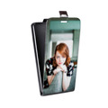 Дизайнерский вертикальный чехол-книжка для HTC 10 Эмма Стоун