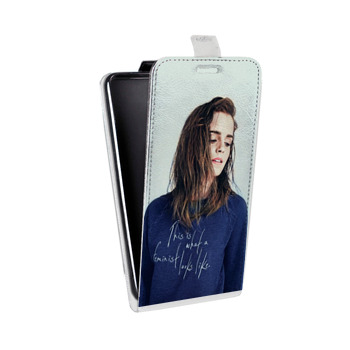 Дизайнерский вертикальный чехол-книжка для Samsung Galaxy S5 (Duos) Эмма Уотсон (на заказ)