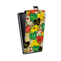 Дизайнерский вертикальный чехол-книжка для Sony Xperia XZ Pop сердечки