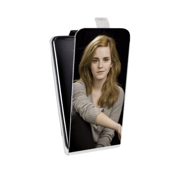 Дизайнерский вертикальный чехол-книжка для HTC U12 Plus Эмма Уотсон (на заказ)