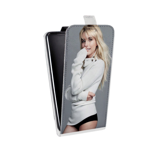 Дизайнерский вертикальный чехол-книжка для LG G7 Fit Эмма Робертс