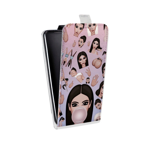 Дизайнерский вертикальный чехол-книжка для HTC Desire Eye Ким Кардашьян