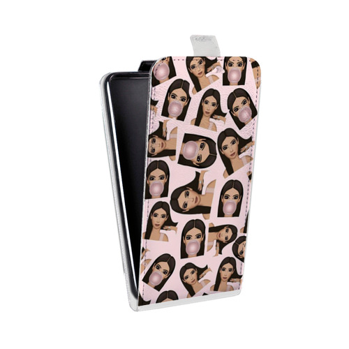 Дизайнерский вертикальный чехол-книжка для LG G7 Fit Ким Кардашьян