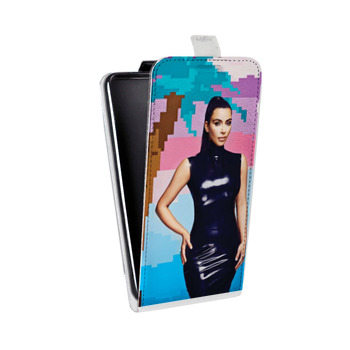 Дизайнерский вертикальный чехол-книжка для HTC U12 Plus Ким Кардашьян (на заказ)