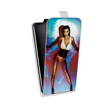 Дизайнерский вертикальный чехол-книжка для Iphone 7 Plus / 8 Plus Ким Кардашьян (на заказ)