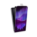 Дизайнерский вертикальный чехол-книжка для Samsung Galaxy Grand Северное сияние