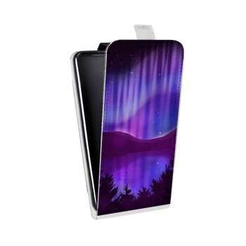 Дизайнерский вертикальный чехол-книжка для Sony Xperia E4g Северное сияние (на заказ)