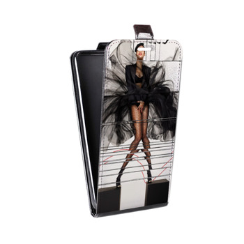 Дизайнерский вертикальный чехол-книжка для Samsung Galaxy S6 Edge Риана (на заказ)