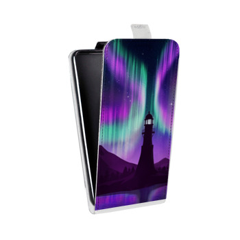 Дизайнерский вертикальный чехол-книжка для Iphone 5s Северное сияние (на заказ)