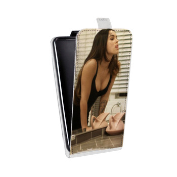 Дизайнерский вертикальный чехол-книжка для Samsung Galaxy Note 2 меган фокс (на заказ)