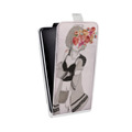 Дизайнерский вертикальный чехол-книжка для HTC Desire 601 Цветочные красавицы