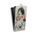 Дизайнерский вертикальный чехол-книжка для HTC Desire 601 Цветочные красавицы