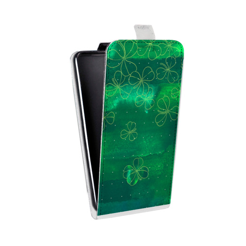 Дизайнерский вертикальный чехол-книжка для HTC Desire 601 Паттерны клевера