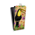 Дизайнерский вертикальный чехол-книжка для HTC Desire 601 Тропические принты