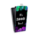 Дизайнерский вертикальный чехол-книжка для HTC Desire 601 Летние коллажи  