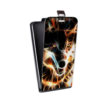 Дизайнерский вертикальный чехол-книжка для HTC One Mini Пламенные животные (на заказ)